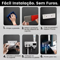 Suporte com Esterilizador UV – Higiene e segura em cada escovação
