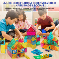 Blocos de construção magnéticos e transparentes